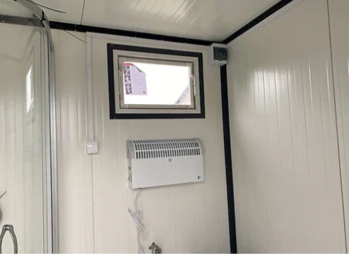 Contenedor sanitario 4X2M inodoro doble con duchas