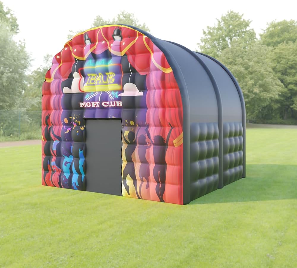 Grande barraca inflável do inkjet preto de 15x15x14ft com fÃ incorporado