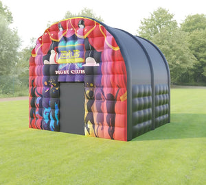 Grande barraca inflável do inkjet preto de 15x15x14ft com fÃ incorporado
