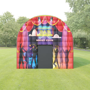 Grande barraca inflável do inkjet preto de 15x15x14ft com fÃ incorporado