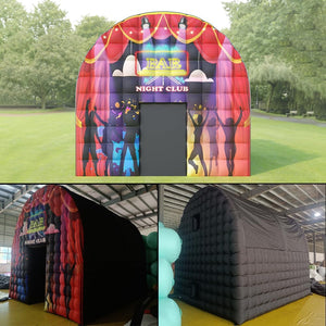 Grande barraca inflável do inkjet preto de 15x15x14ft com fÃ incorporado
