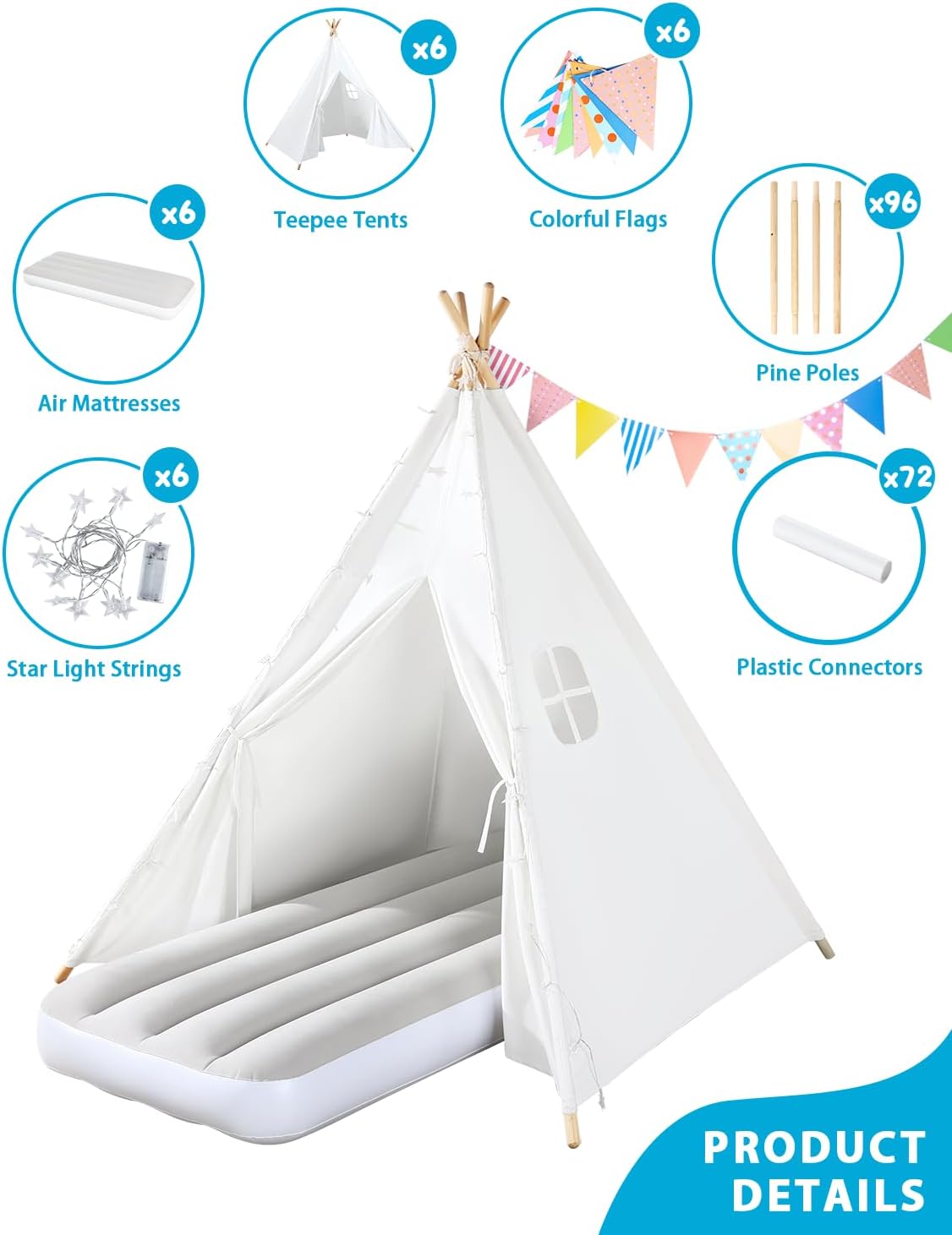 Tenda a granel com colchão de ar leve e inflável