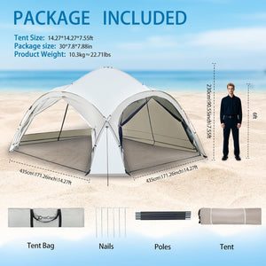 Tenda de Praia Grande 14 x 14
