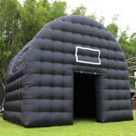 Grande tenda inflável preta (15x15x14ft) inclui uma sala de eventos