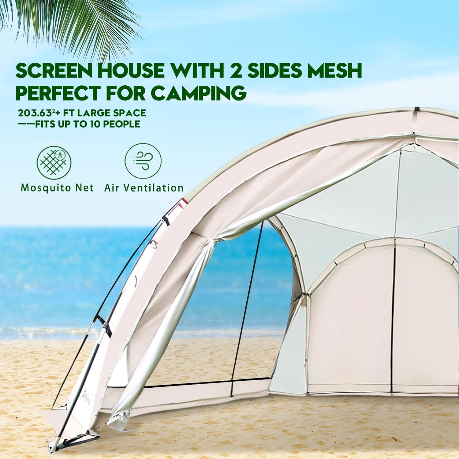 Tenda de Praia Grande 14 x 14
