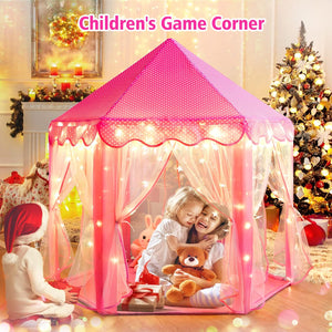 Jogar tenda com estrelas luzes brinquedo para crianças