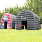 Grande tenda inflável preta (15x15x14ft) inclui uma sala de eventos