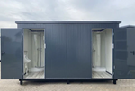 Contenedor sanitario 4X2M inodoro doble con duchas