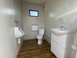 CONTENTOR SANITÁRIO DUPLO COM DEPÓSITO DE RESÍDUOS BRANCO