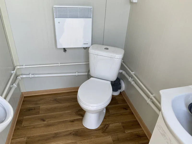 CONTENTOR SANITÁRIO DUPLO COM DEPÓSITO DE RESÍDUOS BRANCO