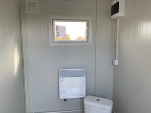 CONTENEDOR SANITARIO DOBLE CON DEPÓSITO DE RESIDUOS