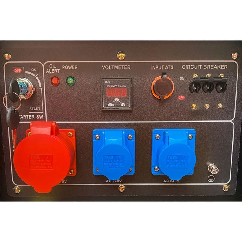 Autonomía eléctrica trifásica del enchufe del ATS del comienzo del sistema de generador Diesel 12.5 KVA más que 24h 50L
